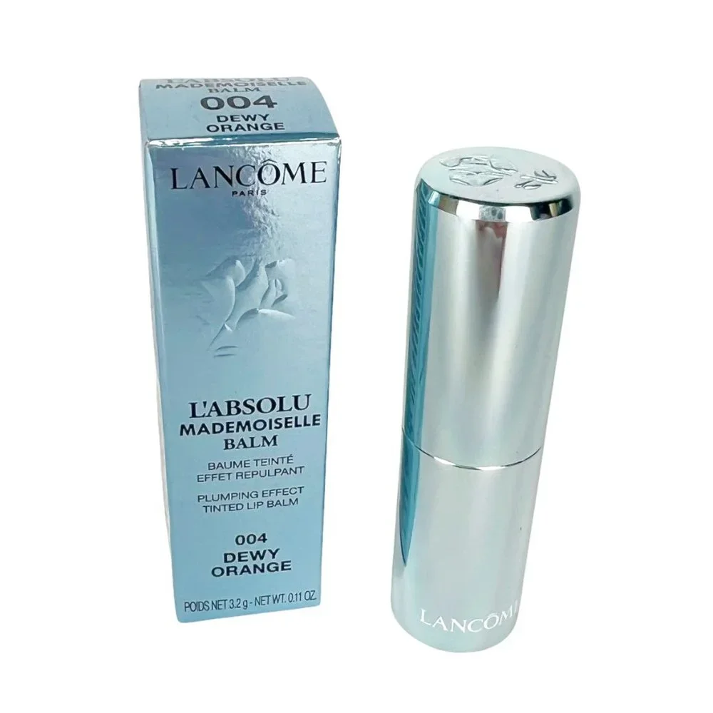 NEW LANCOME L'Absolu Mademoiselle Tinted Lip Balm 004 DEWY ORANGE Discontinued